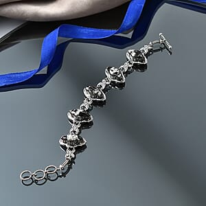 D'Joy Artisan Crafted Premium White Buffalo 27.20 ctw Bracelet in Sterling Silver (7.25 In)