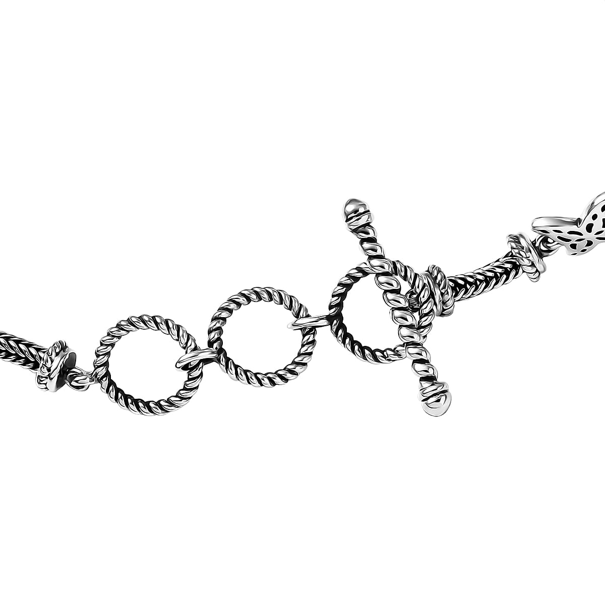 D'Joy Artisan Crafted Premium White Buffalo 27.20 ctw Bracelet in Sterling Silver (7.25 In) image number 3