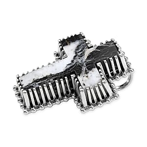 D'Joy Artisan Crafted White Buffalo  Cross Pendant Sterling Silver ,  Silver Wt. 5 g 6.20 ctw