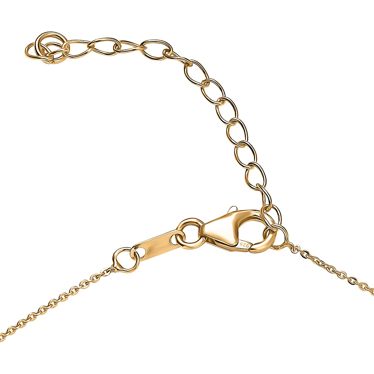 D'Joy Premium Green and Yellow Sapphire, Moissanite 1.75 ctw Forest Grace Necklace in 18K Vermeil Yellow Gold Over Sterling Silver 18-20 Inches  image number 4