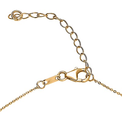 D'Joy Premium Milanoa Green and Yellow Sapphire, Moissanite 1.75 ctw Forest Grace Necklace in 18K Vermeil Yellow Gold Over Sterling Silver 18-20 Inches