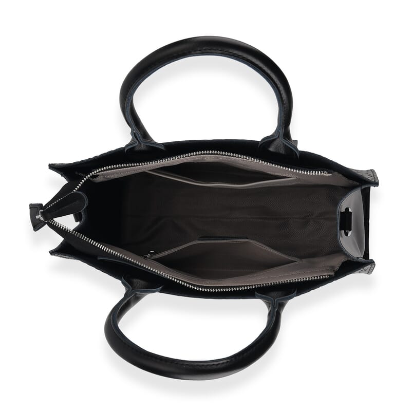 La Marey Black Genuine Leather Crossbody Bag