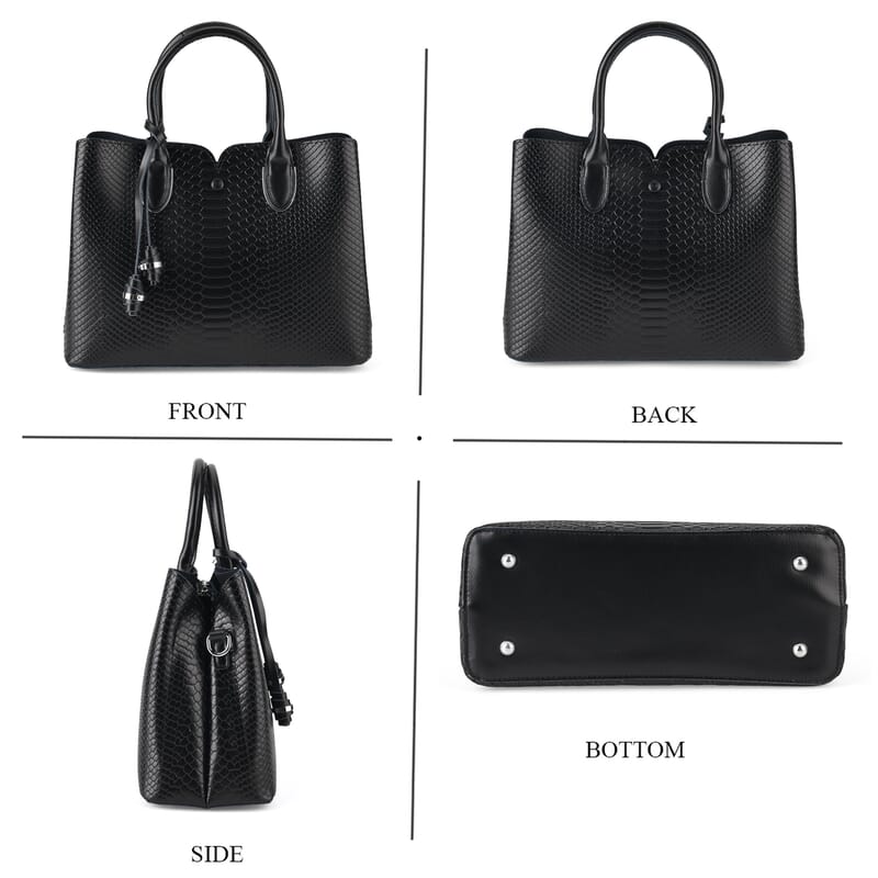La Marey Black Genuine Leather Crossbody Bag