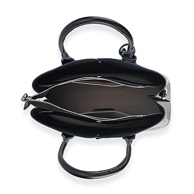 La Marey Black Genuine Leather Crossbody Bag