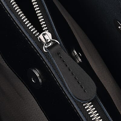 La Marey Black Genuine Leather Crossbody Bag
