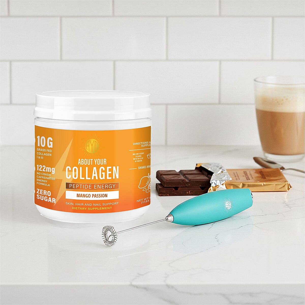 About Your Collagen Peptide Energy 40 sv with Electric Frother- Mango Passion image number 1