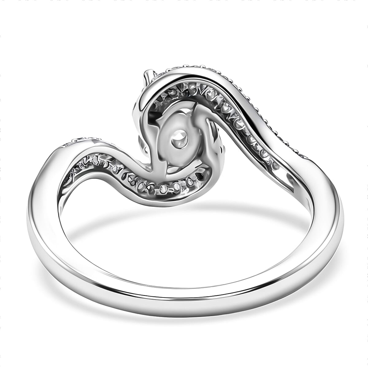 D'Joy Moissanite 1.20 ctw Ring in Platinum Over Sterling Silver (Size 8.0) image number 4