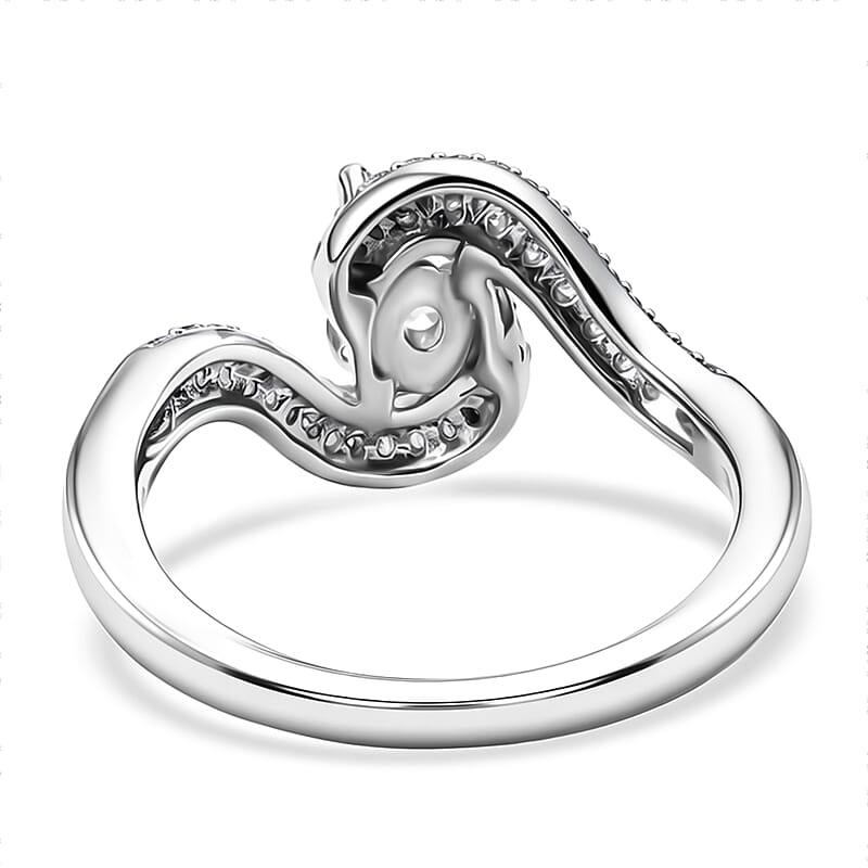 D'Joy Moissanite 1.20 ctw Ring in Platinum Over Sterling Silver (Size 8.0)
