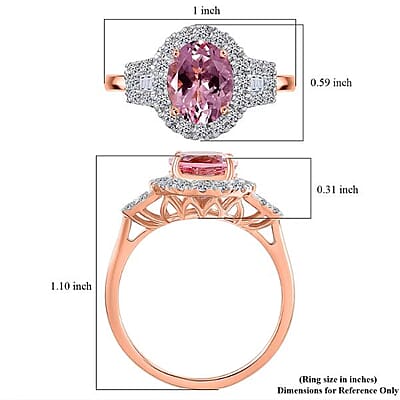 Certified & Appraised AAA Pink Morganite and Luxuriant Lab Grown Diamond G-H SI 3.35 ctw Ring in 10K Rose Gold (Size 9.0)