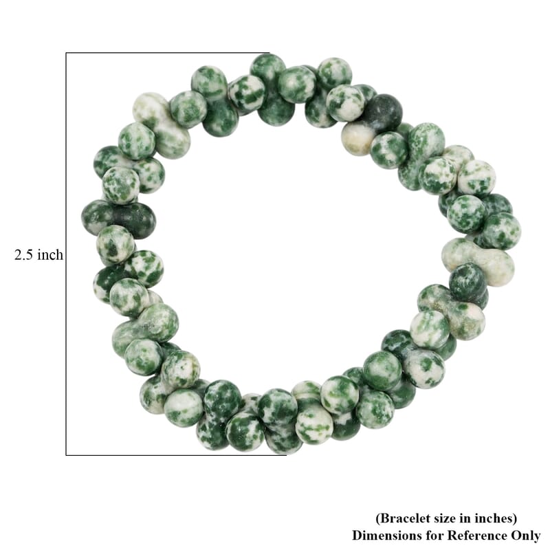 GCS Peanut Bracieted Jasper Beaded Stretch Bracelet 140.65 ctw