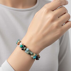 Multi Gemstones Stretch Bracelet 130.35 ctw
