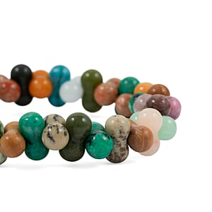 Multi Gemstones Stretch Bracelet 130.35 ctw