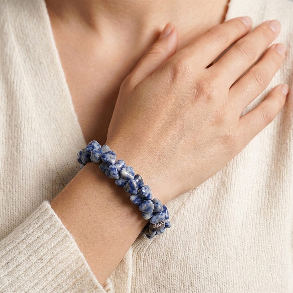 Sodalite 155.60 ctw Fancy Stretch Bracelet