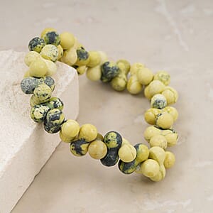 Peanut Yellow Turquoise Stretch Bracelet 106.90 ctw