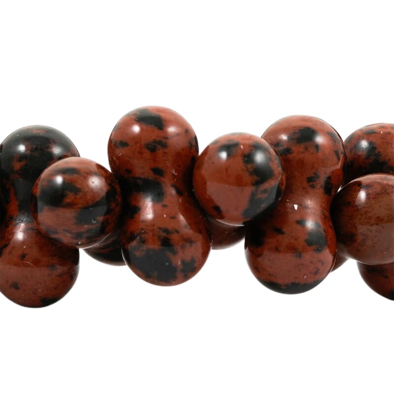 GCS Peanut Bracieted Jasper 111.85 ctw Beaded Stretch Bracelet (6.00 In)