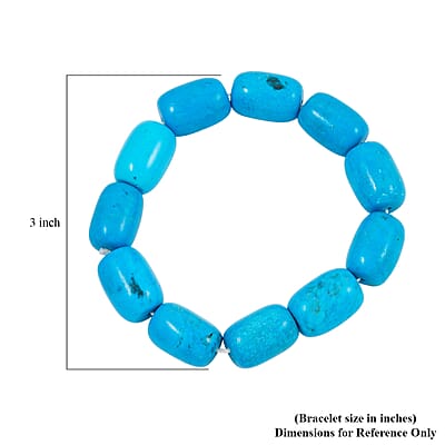 Magnesite Beaded Stretch Bracelet 258.80 ctw