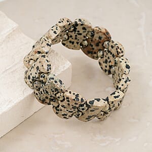Dalmation Jasper Stretch Bracelet 257.25 ctw