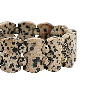 Dalmation Jasper Stretch Bracelet 257.25 ctw