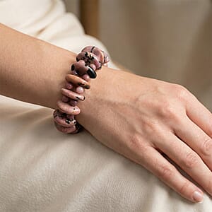 Pink Ocean Jasper Stretch Bracelet 473.80 ctw