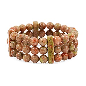 Autumn Jasper Stretch Bracelet 249.70 ctw