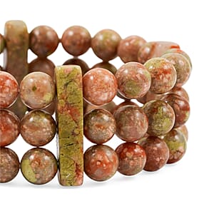Autumn Jasper Stretch Bracelet 249.70 ctw