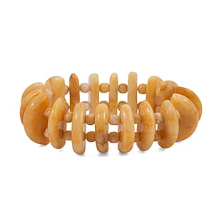 Tan Jasper Stretch Bracelet 358.30 ctw