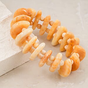 Tan Jasper Stretch Bracelet 358.30 ctw