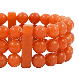 Red Aventurine Stretch Bracelet 260.30 ctw