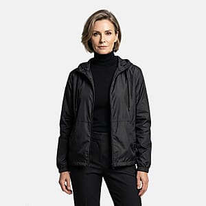 Hanton Black Packable Windbreaker - Large