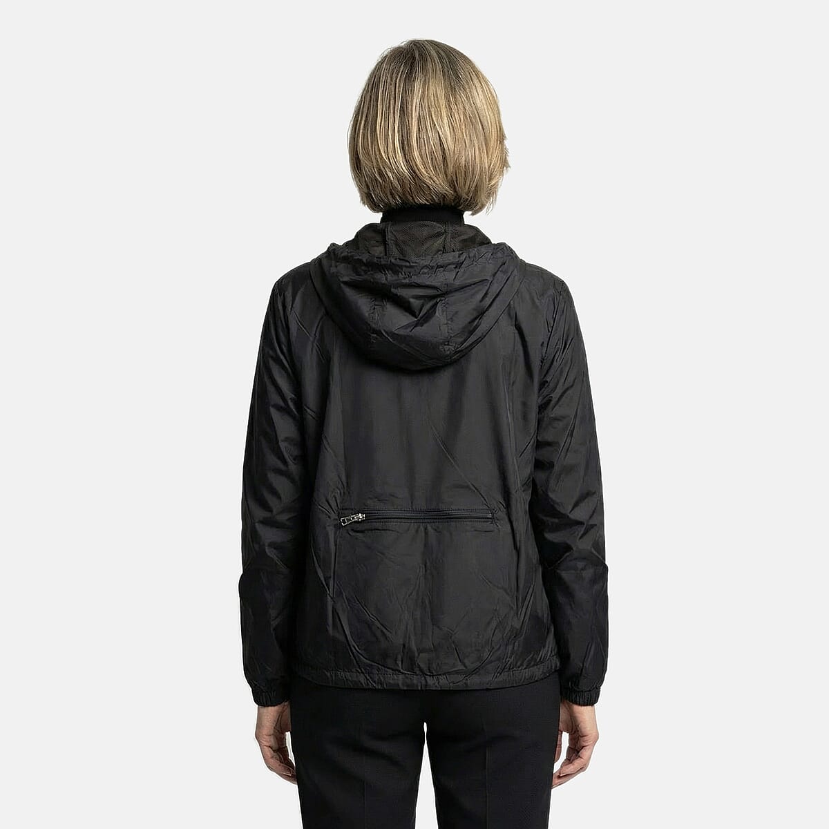 Hanton Black Packable Windbreaker - Large image number 2