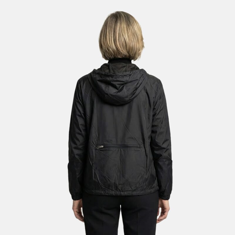 Hanton Black Packable Windbreaker - Large