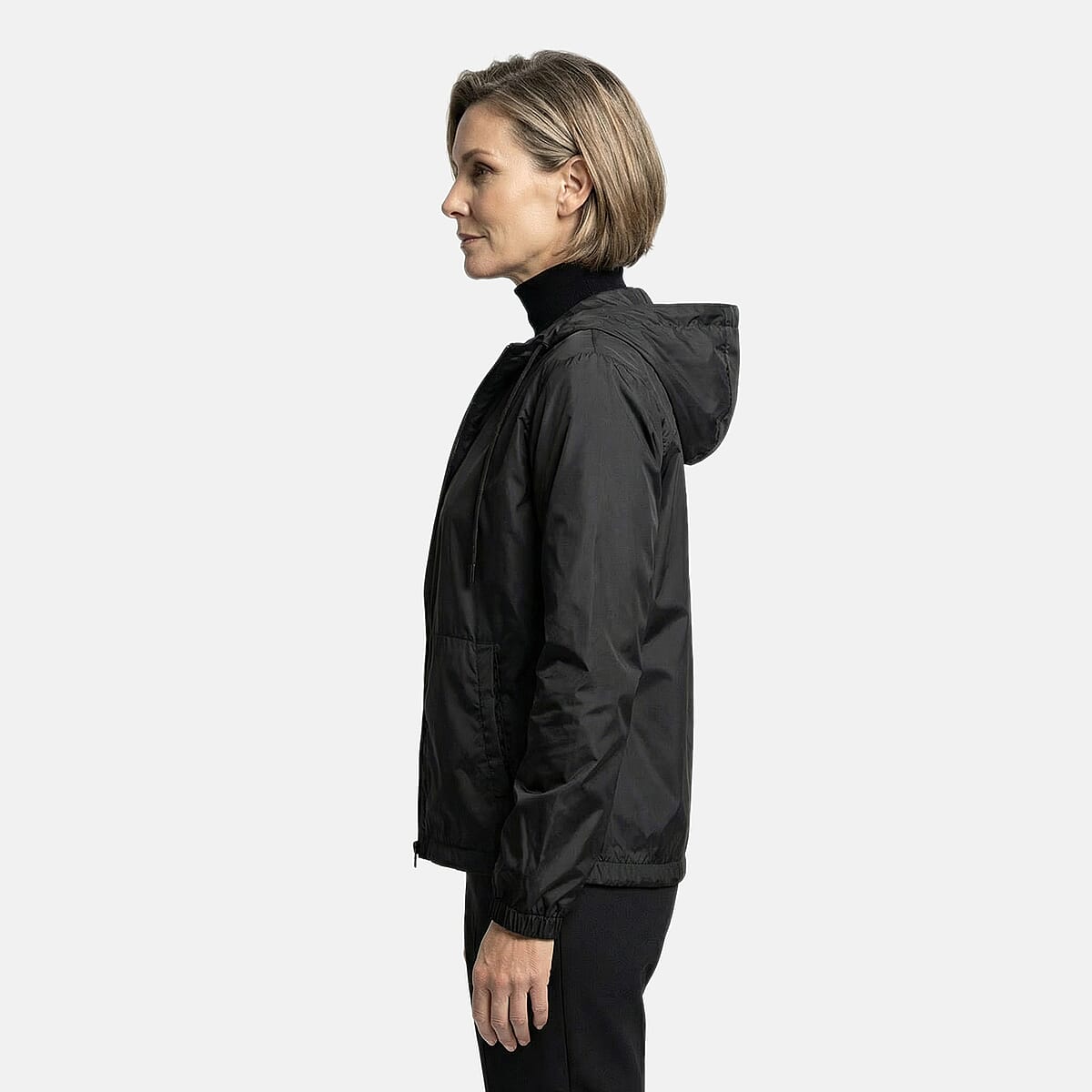 Hanton Black Packable Windbreaker - Large image number 3