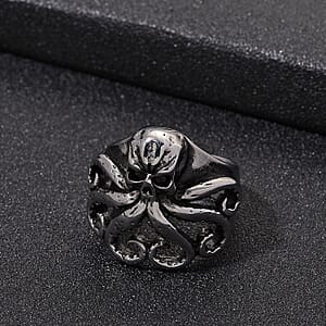 Octopus Skull Men's Ring in Stainless Steel (Size 11.0)