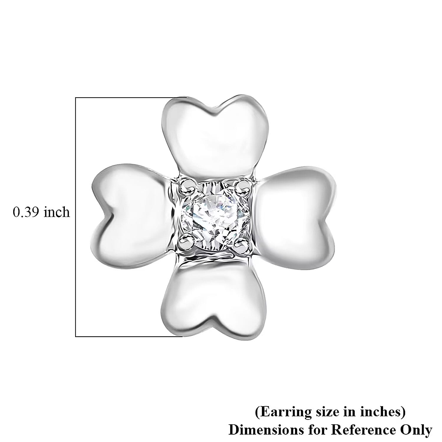 Luxuriant Lab Grown Diamond G-H SI 0.10 ctw Earrings in Rhodium Over Sterling Silver