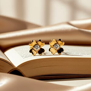 Luxuriant Lab Grown Diamond G-H SI 0.10 ctw Earrings in 18K Vermeil Yellow Gold Over Sterling Silver (Del. in 12-15 Days)