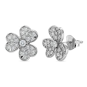 Luxuriant Lab Grown Diamond G-H SI 0.75 ctw Earrings in Rhodium Over Sterling Silver