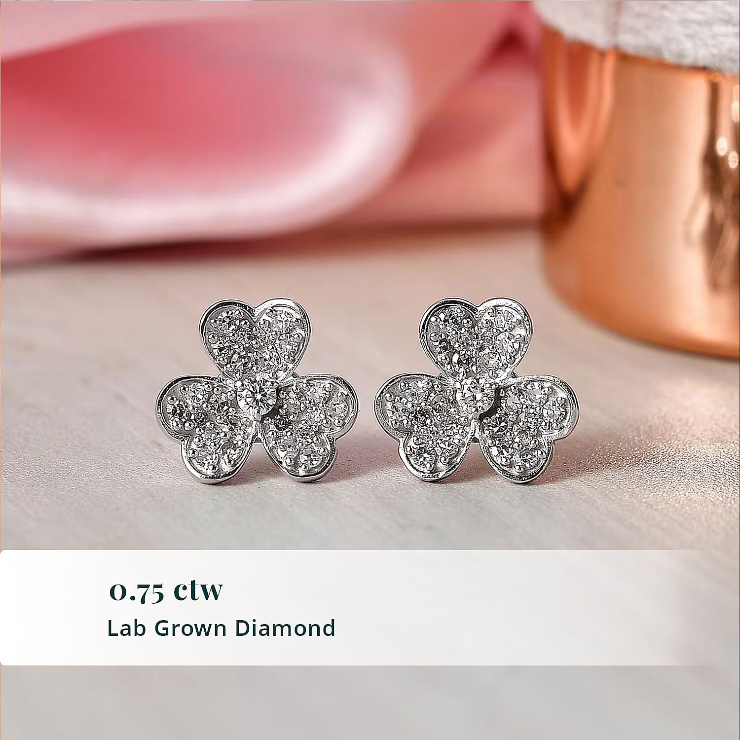 Luxuriant Lab Grown Diamond G-H SI 0.75 ctw Earrings