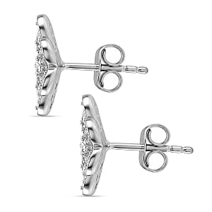 Luxuriant Lab Grown Diamond G-H SI 0.75 ctw Earrings in Rhodium Over Sterling Silver