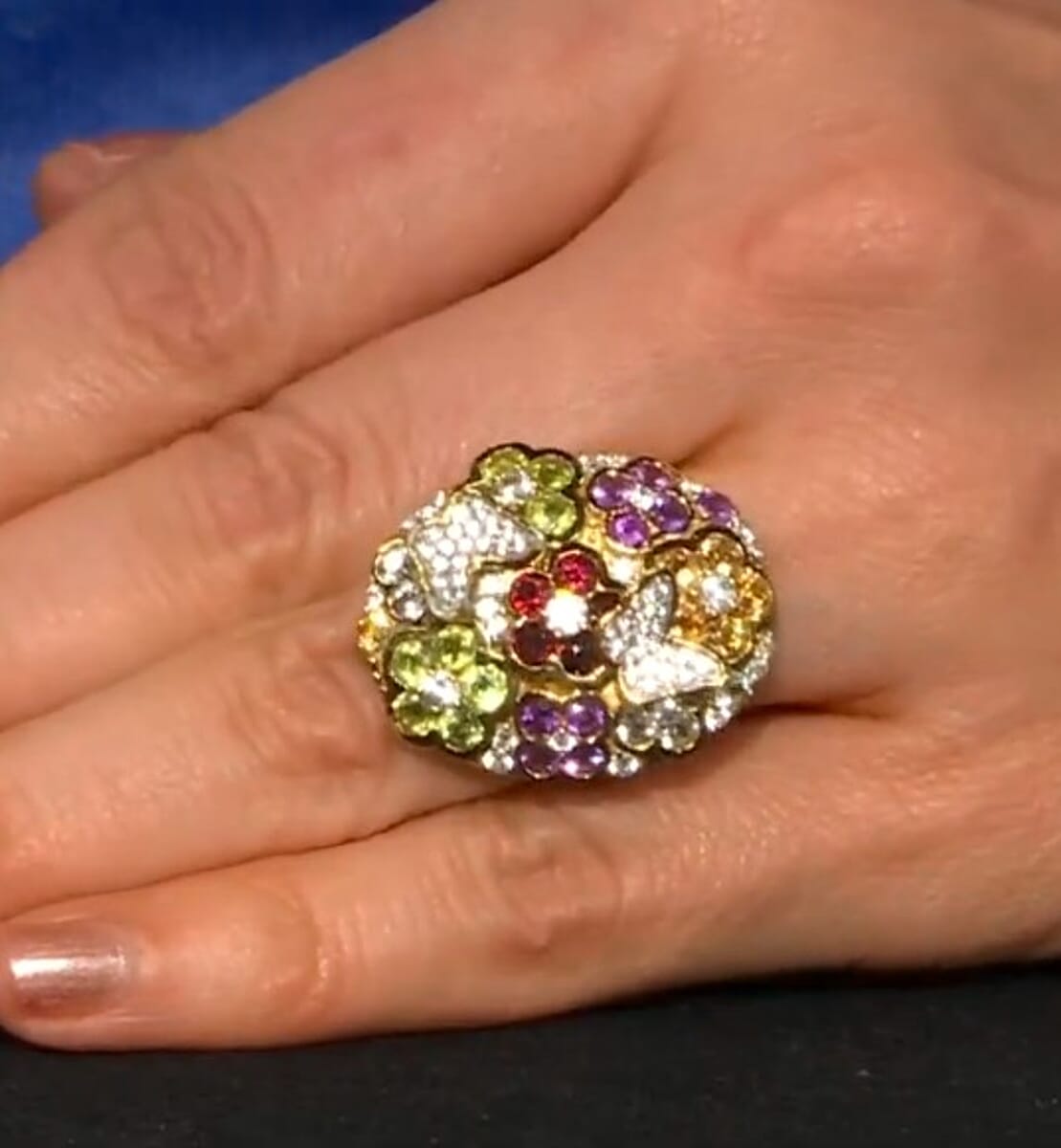 GP Italian Garden Collection Multi Gemstone 5.25 ctw Ring in 18K Vermeil Yellow Gold Over Sterling Silver (Size 10.0) (Del. in 8-10 Days) image number 4