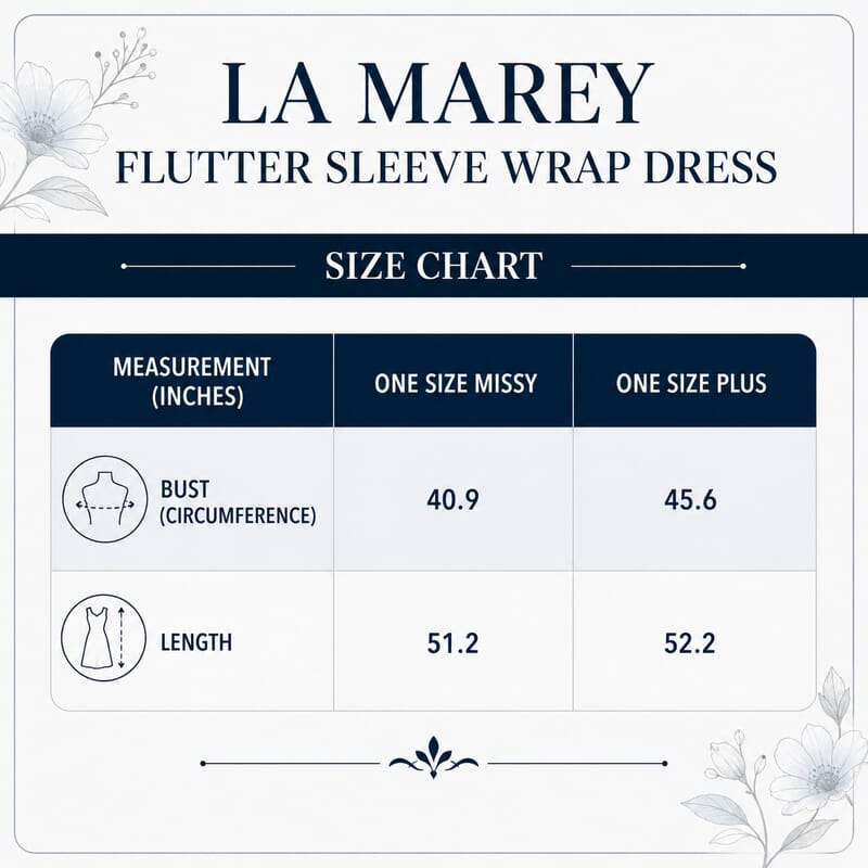 LA Marey Teal Flutter Sleeve Wrap Dress - One Size Plus
