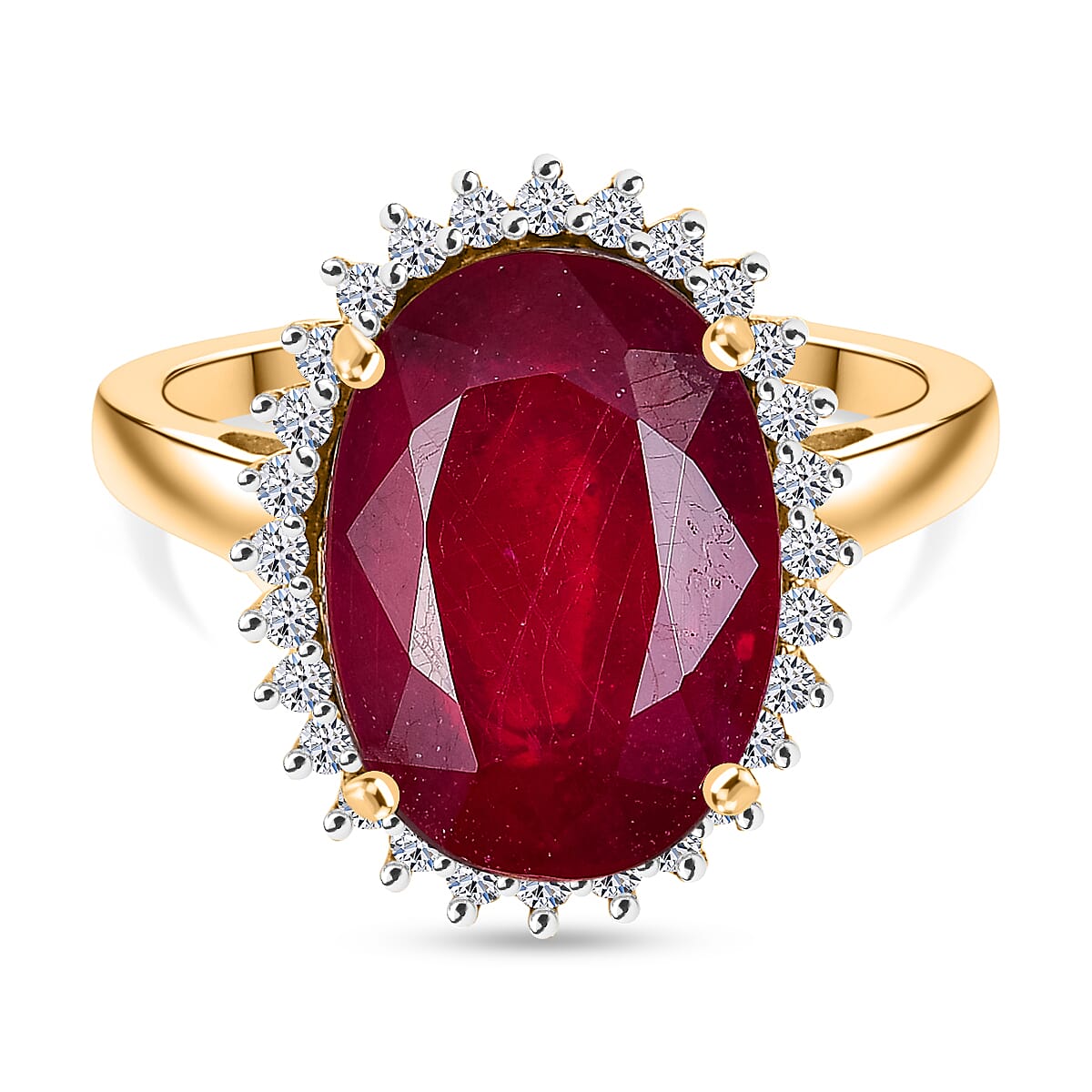 Buy Premium Niassa Ruby (FF) and Luxuriant Lab Grown Diamond G-H