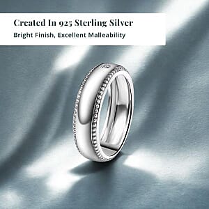 Luxuriant Lab Grown Diamond G-H SI 0.10 ctw Band Ring in Platinum Over Sterling Silver (Size 5.0)