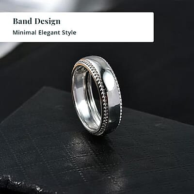 Luxuriant Lab Grown Diamond G-H SI 0.10 ctw Band Ring in Platinum Over Sterling Silver (Size 7.0)