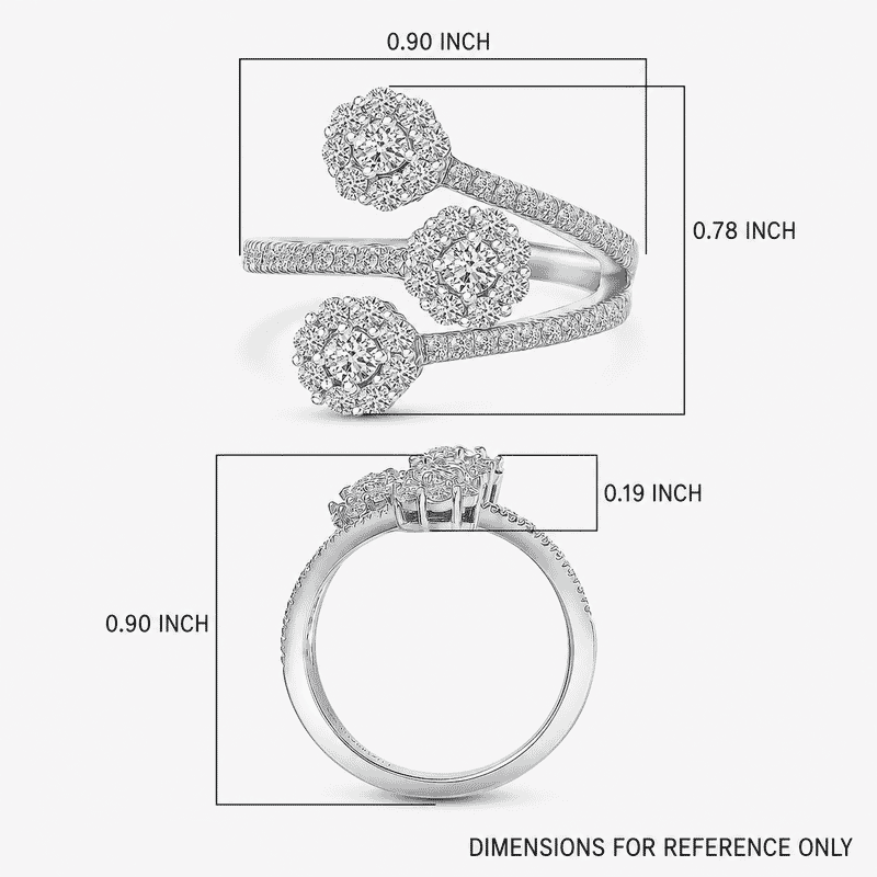 Luxuriant Lab Grown Diamond G-H SI 1.00 ctw Ring in Rhodium Over Sterling Silver (Size 7.0)