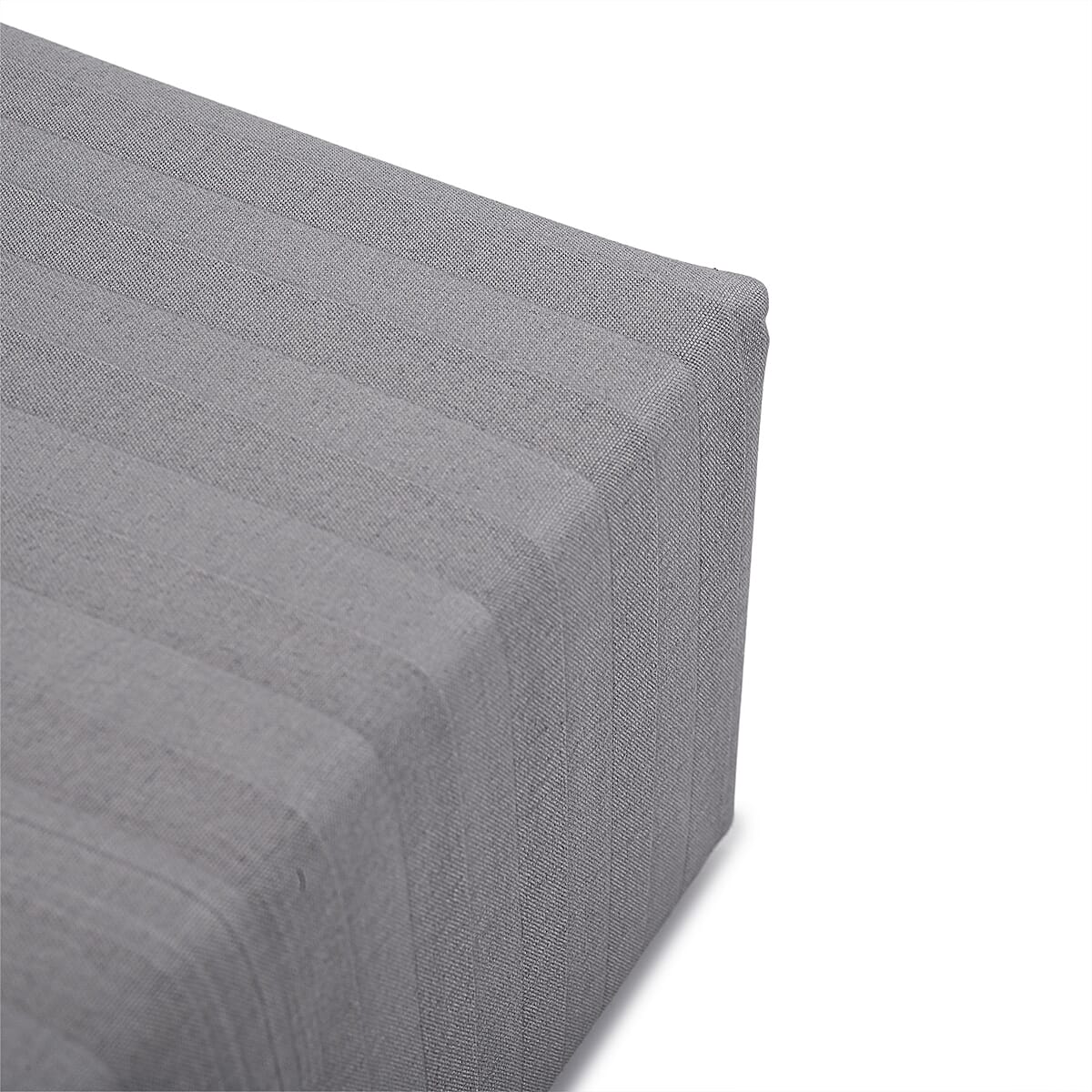 American Thread Collection 4pc Charcoal Gray Microfiber Stripe Sheet Set -Twin image number 2