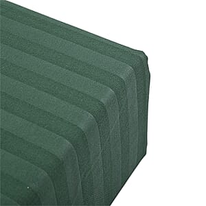 American Thread Collection 6pc Forest Green Microfiber Stripe Sheet Set -Queen (Fits Up to 16 Mattress)