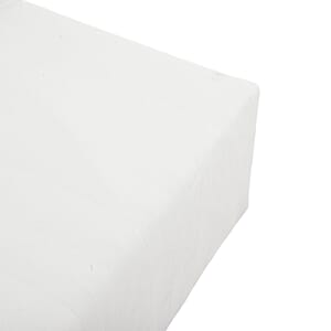 American Thread Collection 6pc White Microfiber Stripe Sheet Set -King (Fits Up to 16 Mattress)