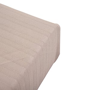American Thread Collection 6pc Taupe Microfiber Stripe Sheet Set -King (Fits Up to 16 Mattress)