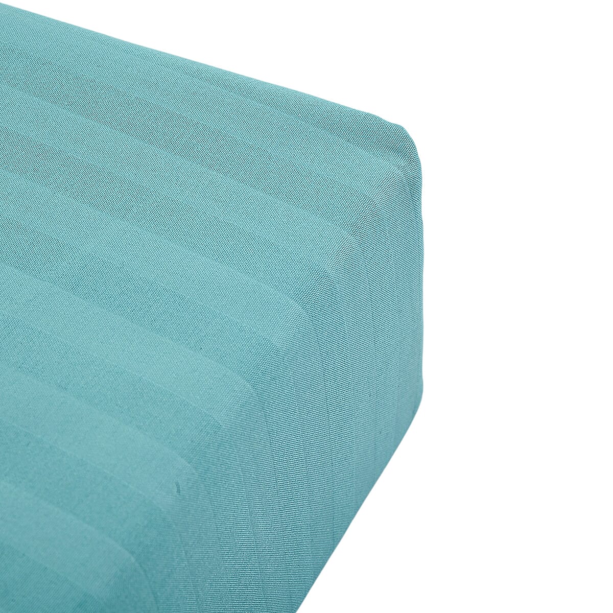 American Thread Collection 6pc Teal Microfiber Stripe Sheet Set -King (Fits Up to 16 Mattress) image number 2