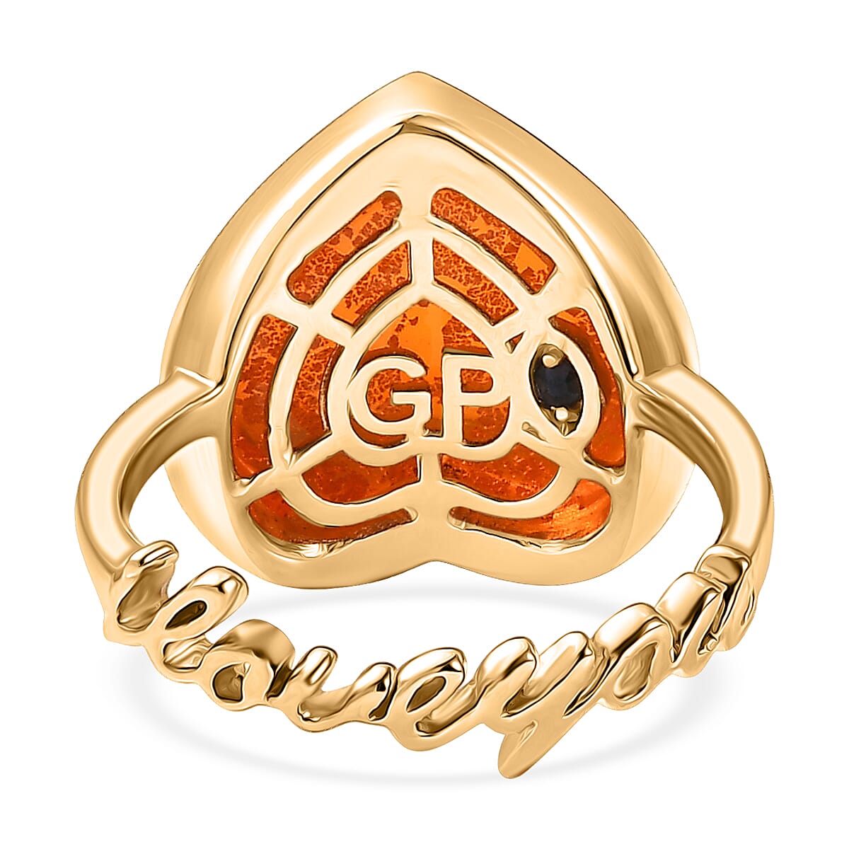 GP Whispers of Murano Style Heart Ring in 18K Vermeil YG Over Sterling Silver (Size 10.0) (Del. in 8-10 Days) image number 5